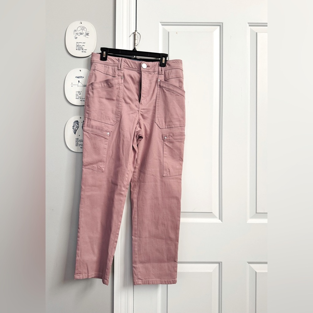 Democracy Pink Ankle Cropped Jeans